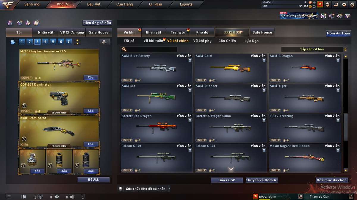 shop acc cf uy tin gia re